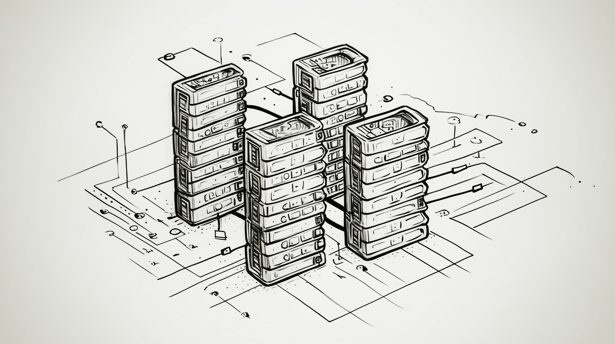 An illustration of interconnected servers